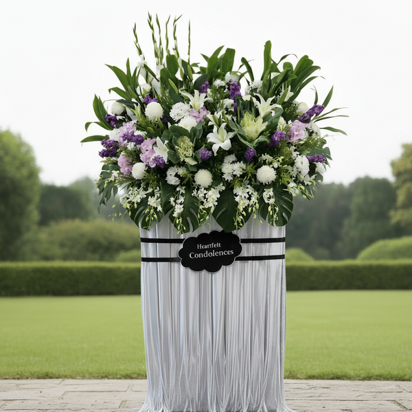 Condolence Wreath -  Premium Fresh Cut Flowers 250cm | W506 - Jade Valley Gifts & Floral Design Centre