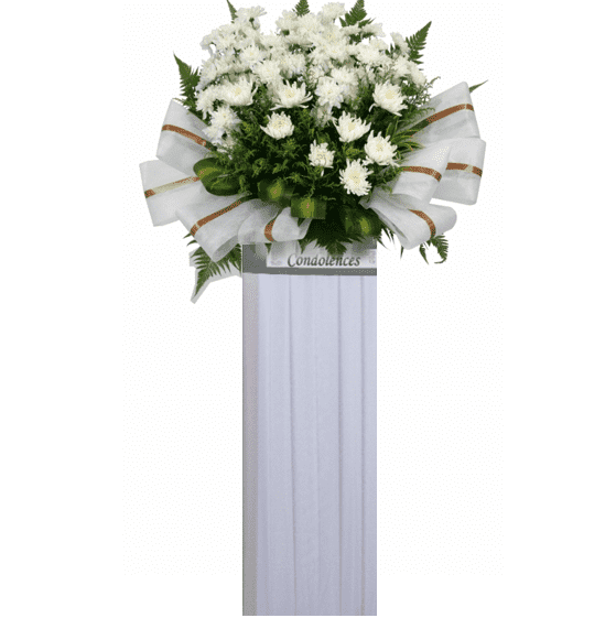 Condolence Wreath with Fresh Cut Flowers 170cm | W477 - Jade Valley Gifts & Floral Design Centre