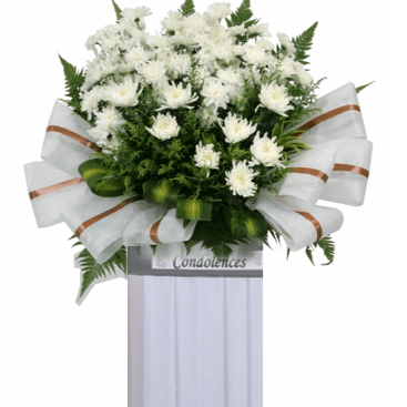 Condolence Wreath with Fresh Cut Flowers 170cm | W477 - Jade Valley Gifts & Floral Design Centre