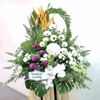 Condolence Wreath with Fresh Cut Flowers and Arch 200cm | W509 - Jade Valley Gifts & Floral Design Centre