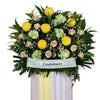 Condolence Wreath with Fresh Cut Flowers | W476 - Jade Valley Gifts & Floral Design Centre