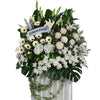 Condolence Wreath with Fresh Cut Flowers | W496 - Jade Valley Gifts & Floral Design Centre