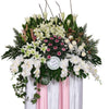 Condolence Wreath with Fresh Cut Flowers | W499 - Jade Valley Gifts & Floral Design Centre