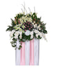 Condolence Wreath with Fresh Cut Flowers | W499 - Jade Valley Gifts & Floral Design Centre