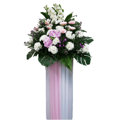 Condolence Wreath with Fresh Cut Flowers | W508 - Jade Valley Gifts & Floral Design Centre