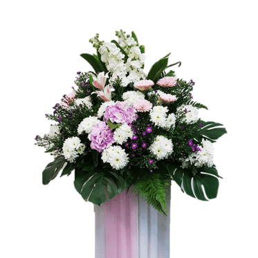 Condolence Wreath with Fresh Cut Flowers | W508 - Jade Valley Gifts & Floral Design Centre