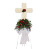 Cross Wreath Adorned with Roses | C428 - Jade Valley Gifts & Floral Design Centre