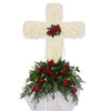 Cross Wreath Adorned with Roses | C428 - Jade Valley Gifts & Floral Design Centre