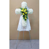 Cross Wreath with Calla Lilies | C424 - Jade Valley Gifts & Floral Design Centre