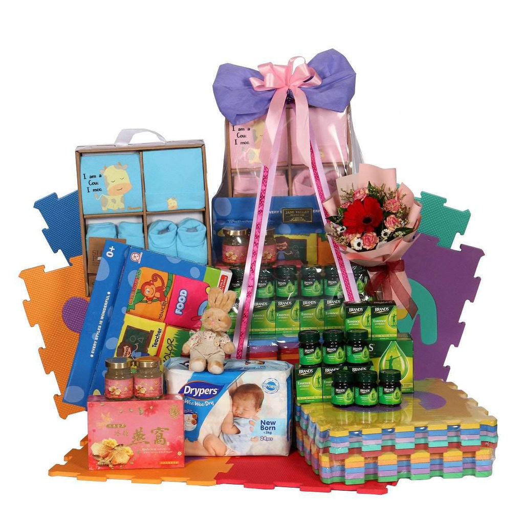 Deluxe Newborn Baby Essentials Hamper | B267 - Jade Valley Gifts & Floral Design Centre