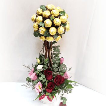 Ferrero Rochers with Flowers | GT242 - Jade Valley Gifts & Floral Design Centre