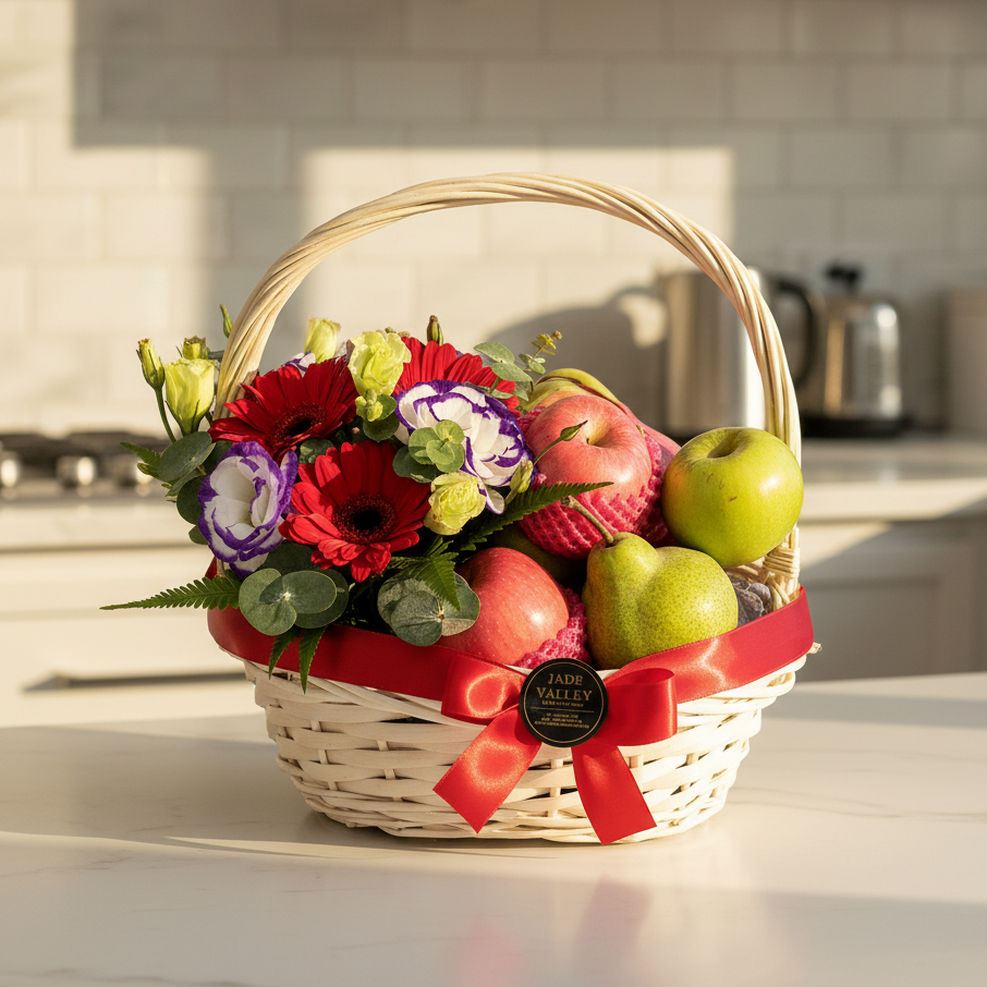 Fruit & Flowers Get Well Basket | FF164 - Jade Valley Gifts & Floral Design Centre
