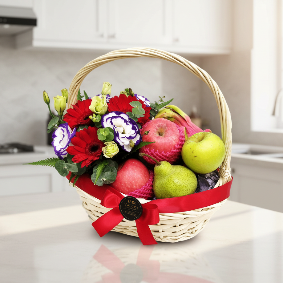 Fruit & Flowers Get Well Basket | FF164 - Jade Valley Gifts & Floral Design Centre