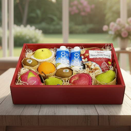 Fruit & Flowers Hamper | HF220 - Jade Valley Gifts & Floral Design Centre
