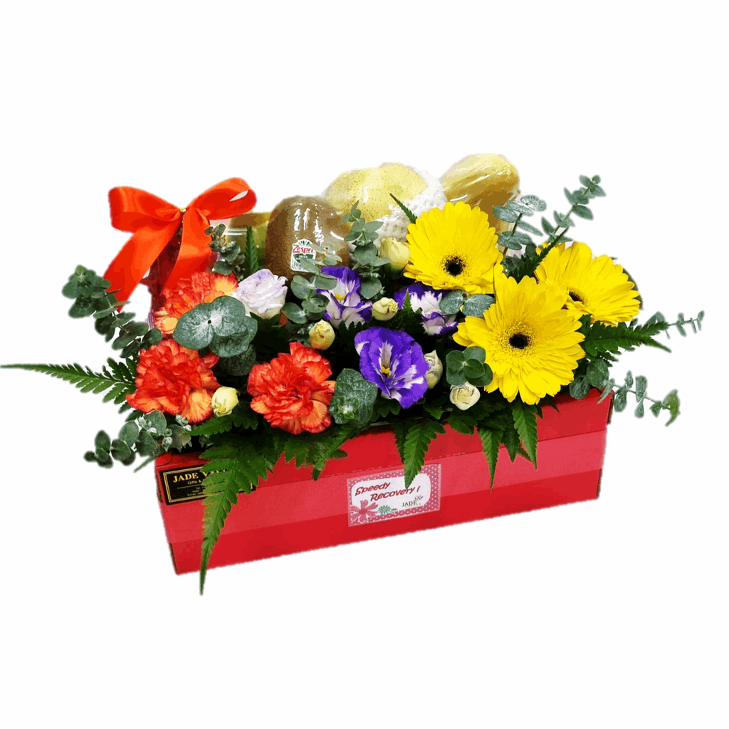 Fruits & Flowers Get Well Gift Box | FF150 - Jade Valley Gifts & Floral Design Centre