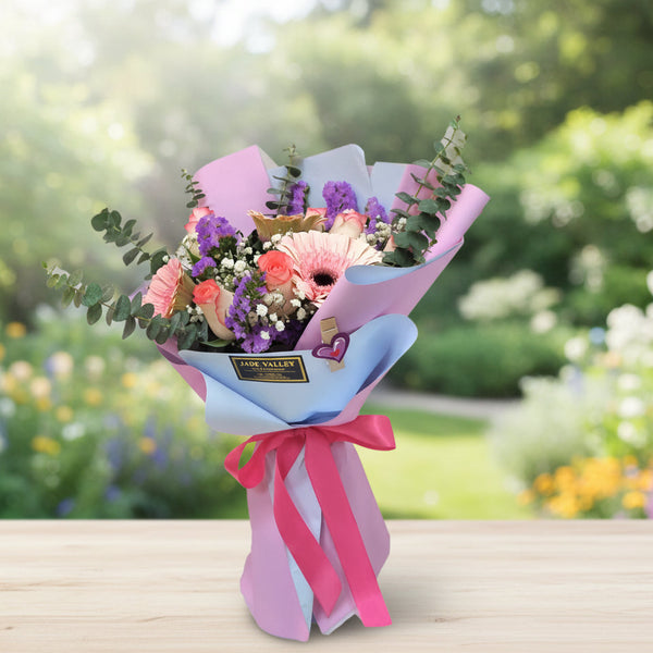 Gerberas and Roses Bouquet | BQ161 - Jade Valley Gifts & Floral Design Centre