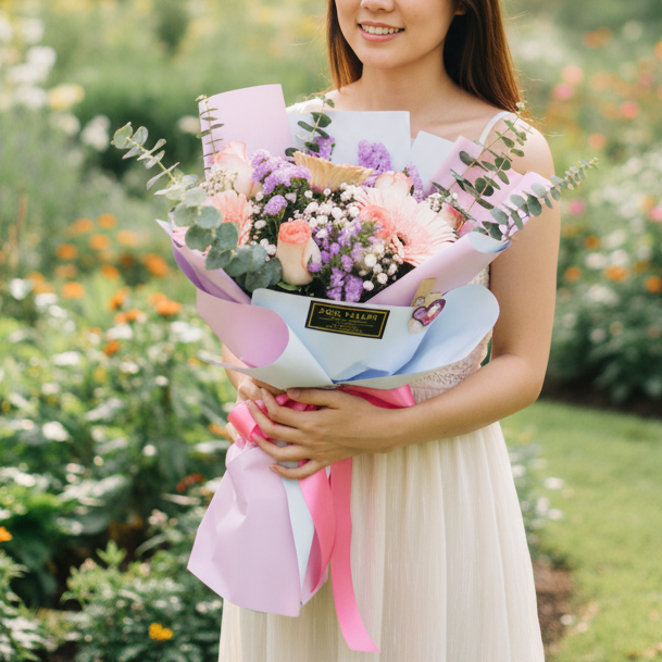 Gerberas and Roses Bouquet | BQ161 - Jade Valley Gifts & Floral Design Centre