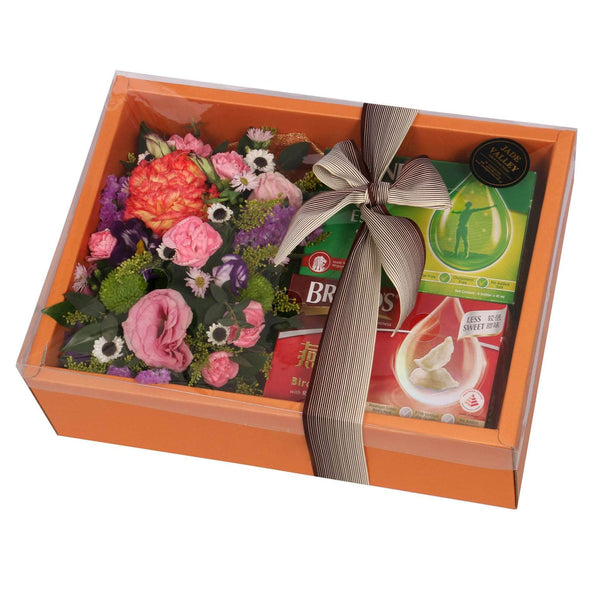 Health Food Hamper with Flowers | MD91 - Jade Valley Gifts & Floral Design Centre