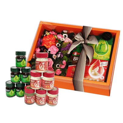 Health Food Hamper with Flowers | MD91 - Jade Valley Gifts & Floral Design Centre