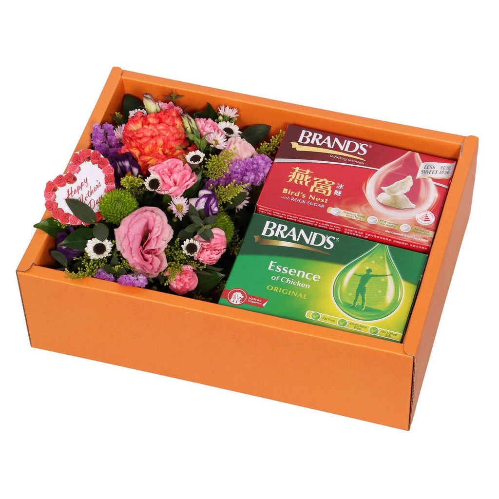 Health Food Hamper with Flowers | MD91 - Jade Valley Gifts & Floral Design Centre