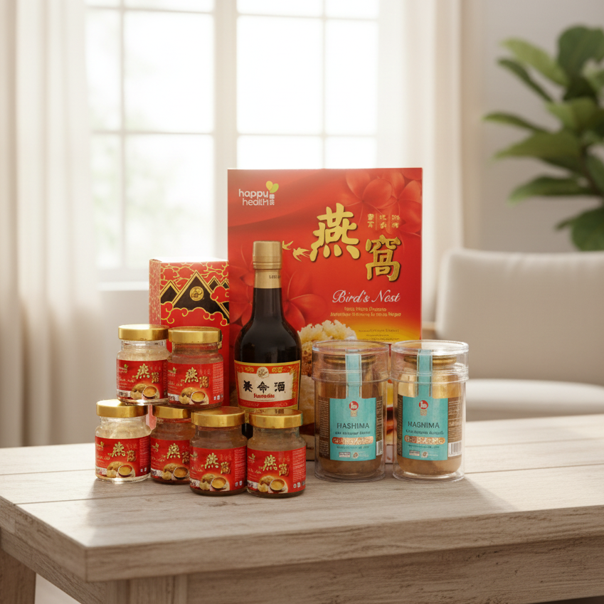 Health Foods Hamper with Tonic & Flowers | HF223 - Jade Valley Gifts & Floral Design Centre