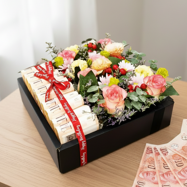 Money Box Flowers | MD102 - Jade Valley Gifts & Floral Design Centre