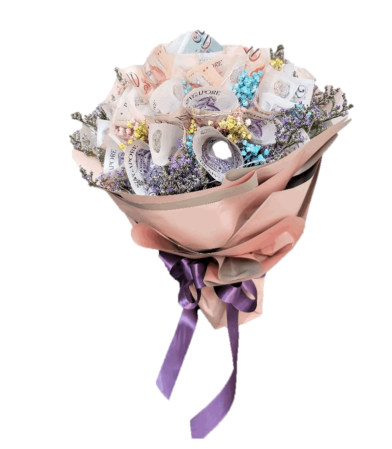 Money Flower Hand Bouquet | BQ172 - Jade Valley Gifts & Floral Design Centre