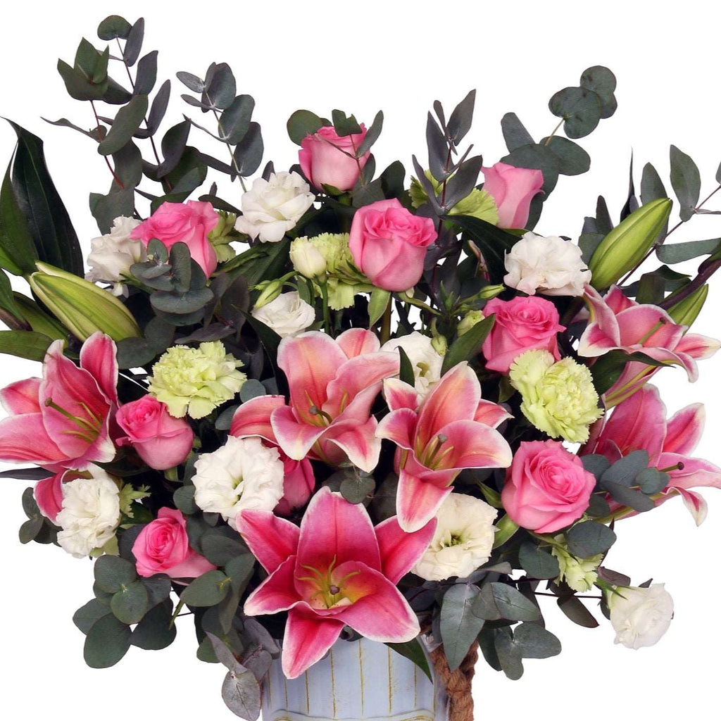 Pretty In Pink Lily Arrangement | TB143 - Jade Valley Gifts & Floral Design Centre