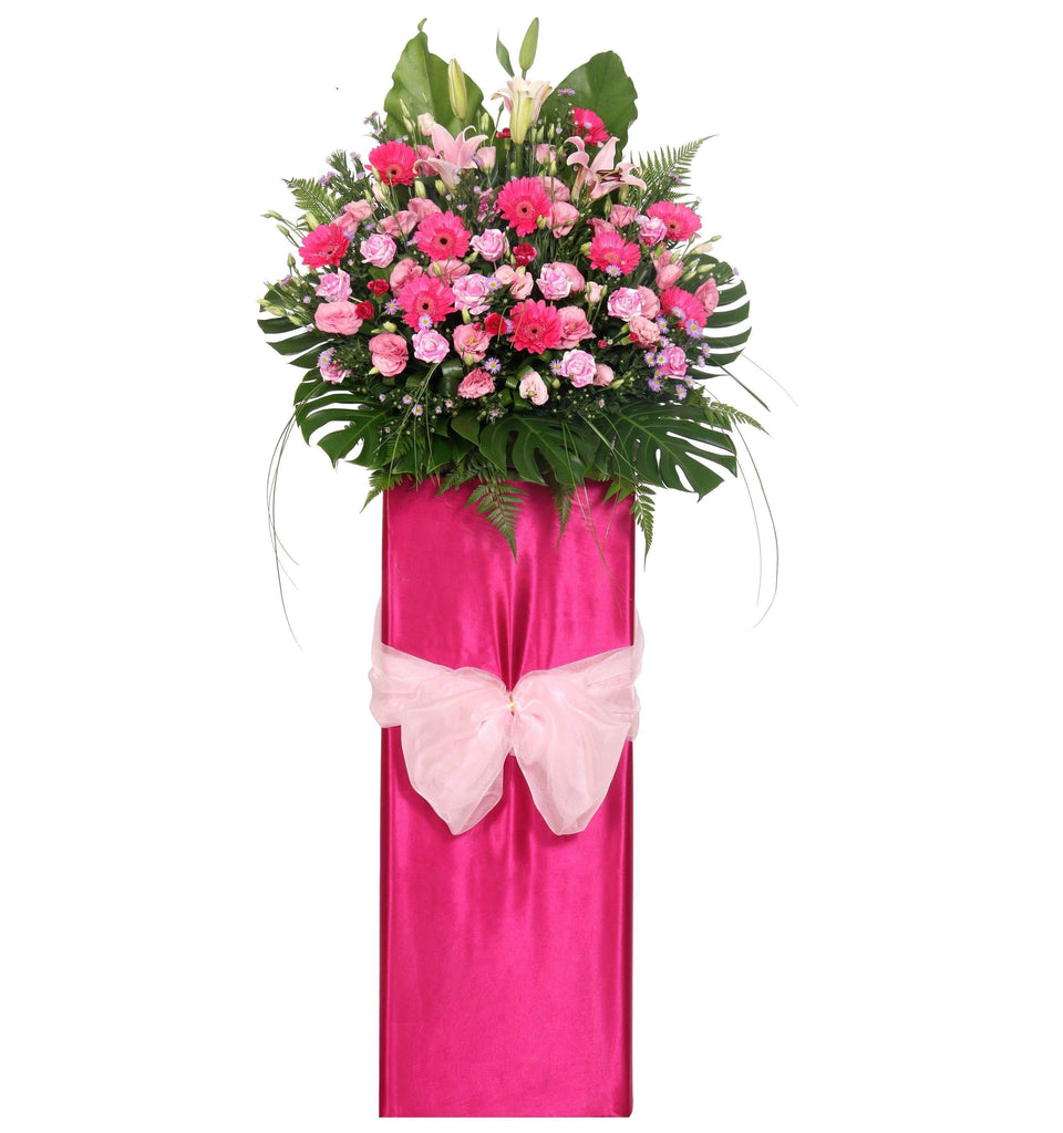 Pretty Pink Daises, Roses Opening Stand | FO211 - Jade Valley Gifts & Floral Design Centre