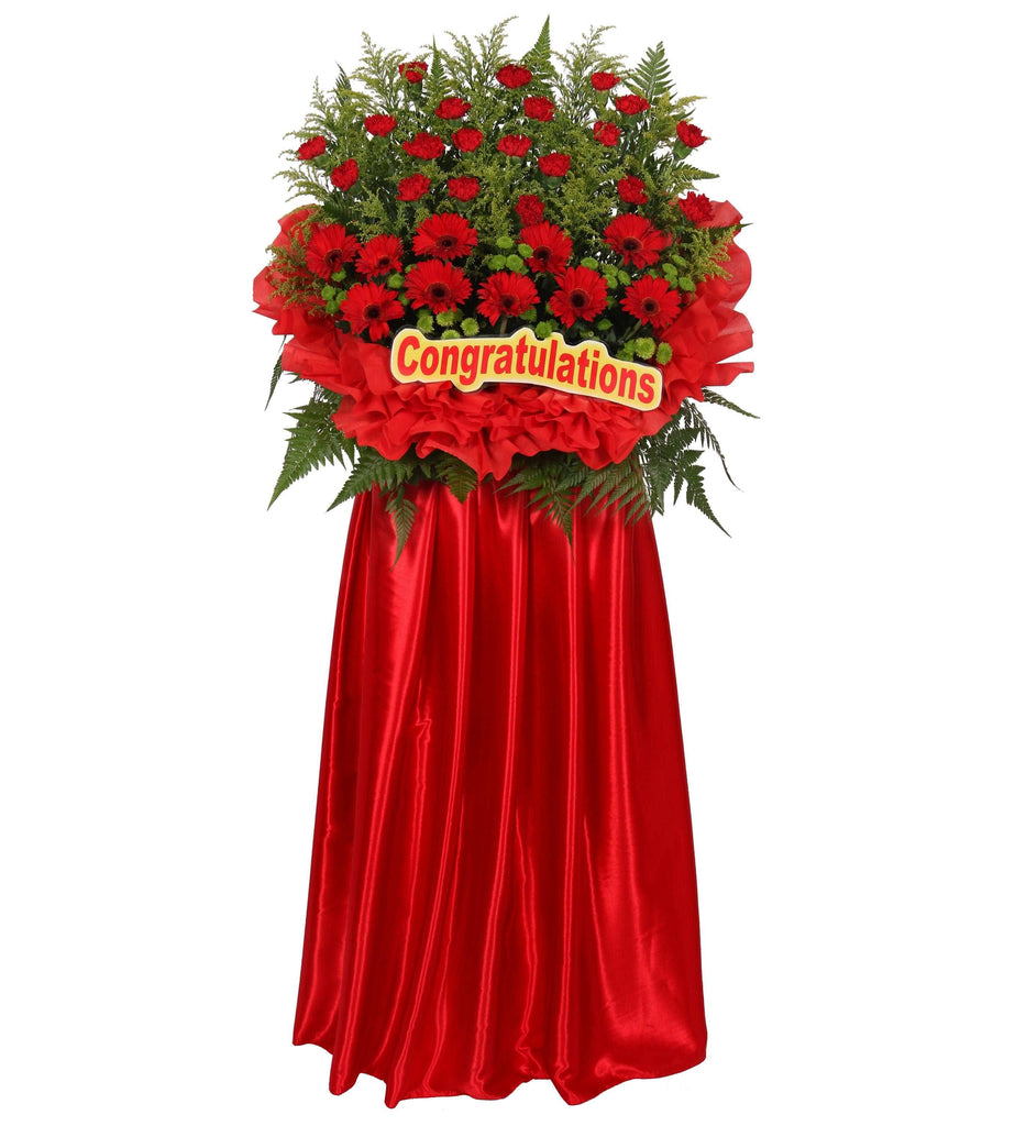Red Daises & Roses Opening Stand | FO213 - Jade Valley Gifts & Floral Design Centre