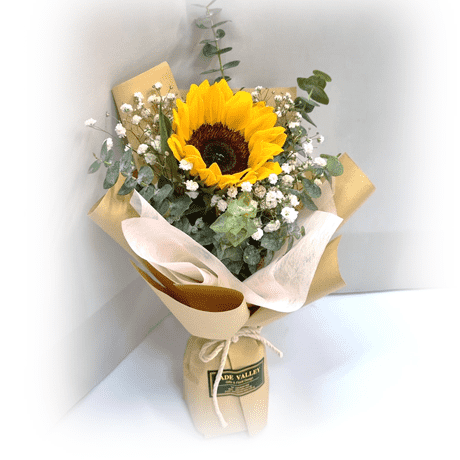 Single Sunflower Hand Bouquet | BQ153 - Jade Valley Gifts & Floral Design Centre