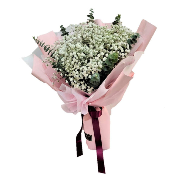 White Baby's Breath Hand Bouquet | BQ155 - Jade Valley Gifts & Floral Design Centre